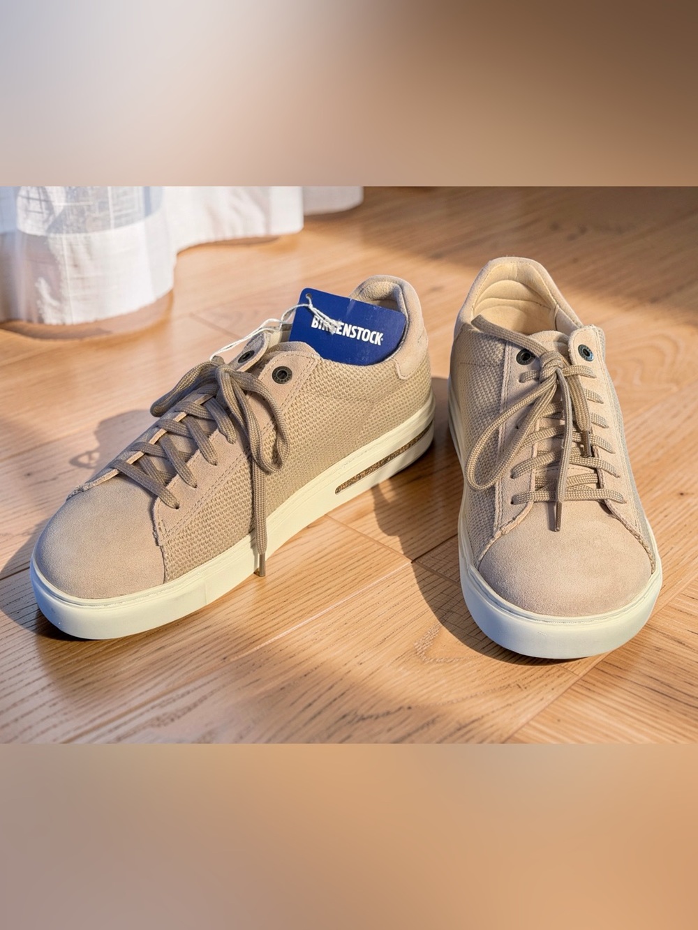 Birkenstock NWT Sandcastle Sz EU 39 US 8 Suede Low-Top Sneakers in Beige (SH439)